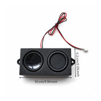 Two-driverDriver Speaker Rectangular Wired Speaker Unit Textured for DIYers, DIY Audio Builds, Electronic Projects
