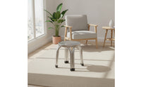 Backless Stainless Steel Stool Stable Round Metal Stool Sturdy Furniture Industrial for Kitchen, Cafe