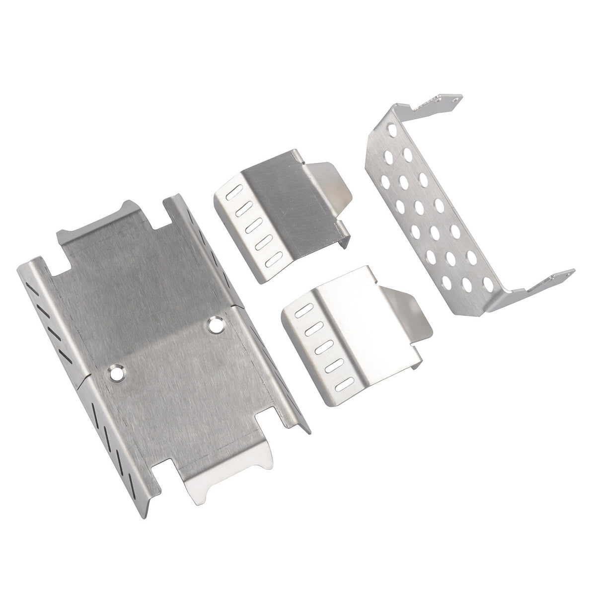 5 Pieces Rc Car Chassis Armor Guard Brushed Metal Chassis Guard Skid Plate Easy to Install Plates for Hobbyists