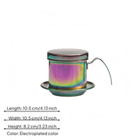 Phin Coffee Filter Curved Handle Stainless Steel Phin Pour Filtration