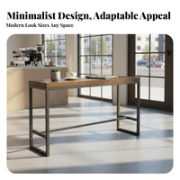 Utility aesthetic High-Top Table and Stool Retro Design Bar Set Sturdy Metal Frame Pub Seating Rustic Wood Grain for Restaurant Owners, Homeowners, Apartment Dwellers, Bistro, Small Spaces, Home Kitchen, Balcony