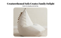 CreatureThemed Character Chair Soft and Comfy Fold-Unfold Creature Sofa Foldable Design Machinecleanable Cover for Infants