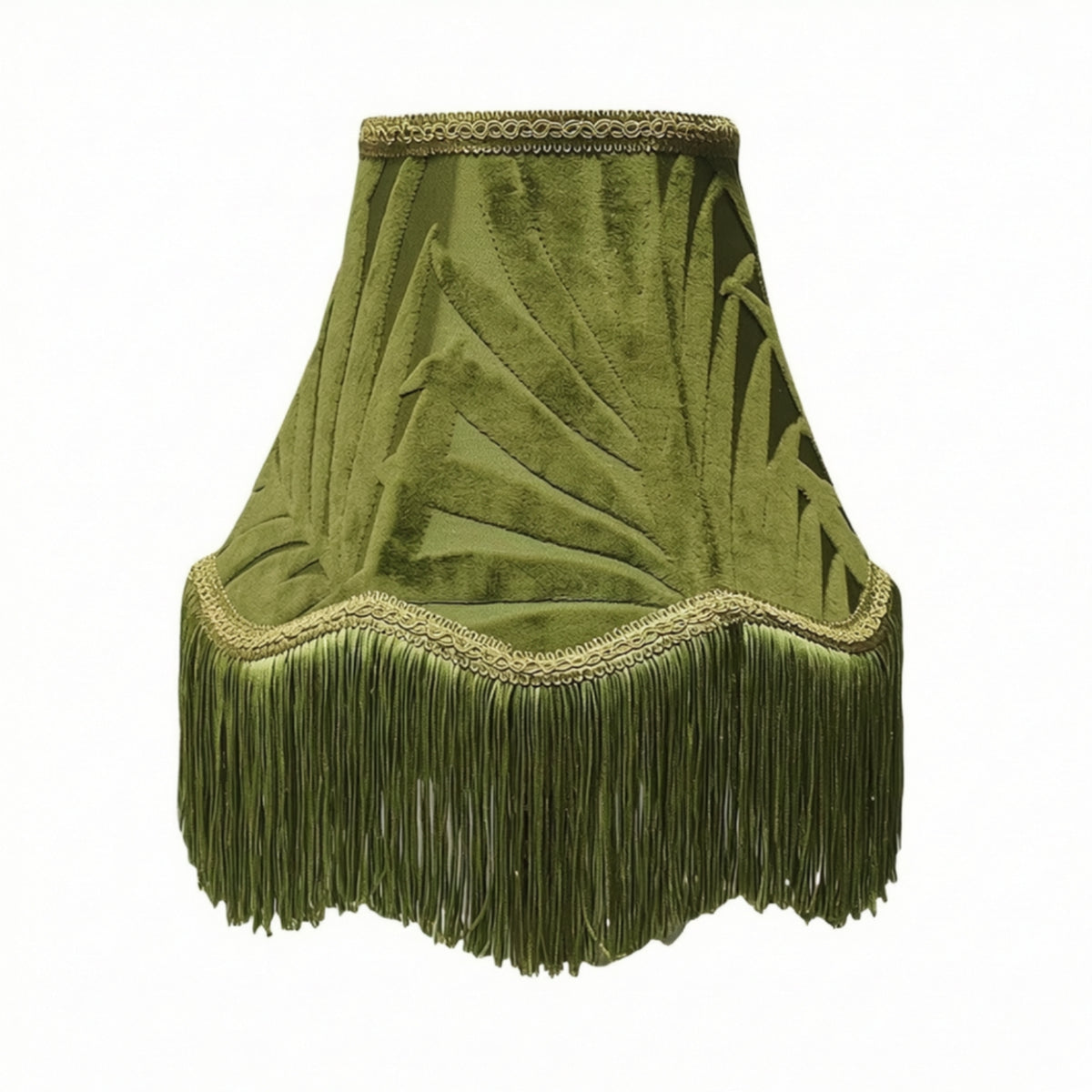 Fringed Lampshade Vintage Tapered Lampshade Retro for Living Room