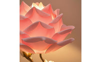 Gold Rose Table Lamp Elegant Flower Table Lamp Decorative Bedside Light Warm Glow for Bedroom, Nightstand, Reading Corner
