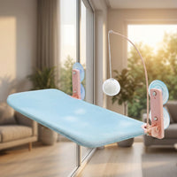 Cat Hammock Window Cat Bed with Rope Woven Perch Frame Viewing Station, Strong Suction Cup Mount for Large Indoor Pet Resting