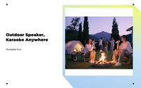 Portable Karaoke Speaker with Microphone, Waterproof, TWS