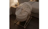 Multi-Functional Electric Rocking Bassinet 360 Degree Rotation Newborn Soothing Sleeper With Toy Bar Portable Baby Cradle for Newborns, Infants, Bedside, Living Room, Nursery