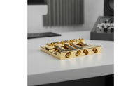 Highhigh Weight Bass Bridge Gold Finish 4 String Bass Bridge Reinforced Construction for Bassists