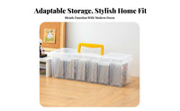 Compartmental Card Container particleproof Multi-Compartment Storage Box Clear View