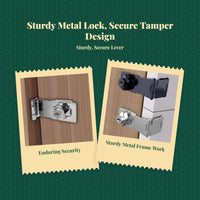 security lock, No Drill Refrigerator Lock, protective-lock Cabinet & Drawer Lock for Home, Office, School, Child resistant, Easy Install
