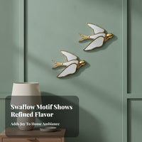 Swallow Wall Decoration Vintage Swallow Decor Resin Feather Texture