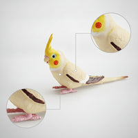 Molded Cockatiel Figurine Wildlife-Inspired Cockatiel Model Lightweight Parrot Figurine Miniature for Collectors, Hobbyists, Diorama, Desk Decoration, Shelf Display