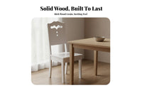 Rounded Corners Solid Wood Dining Chair Ergonomic Design Modern Backrest Chair Easy to Clean Household Furniture High Temperature Resistant for Homeowners, Families, Restaurant Owners, Living Room, Home