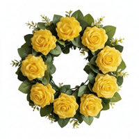 Rose Wreath with Hydrangeas Artificial Wreath with Hydrangeas Decorative