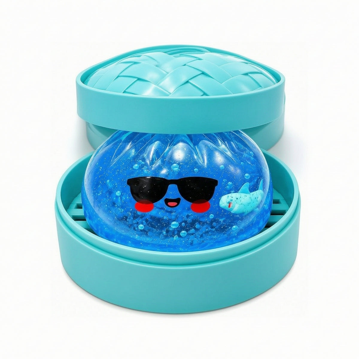 Soft Press Toy with Steamer Box Tactile Press Toy with Container Bouncy Bao Bun Squishy Compact for Fidgeters