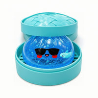 Soft Press Toy with Steamer Box Tactile Press Toy with Container Bouncy Bao Bun Squishy Compact for Fidgeters