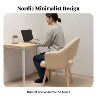 Upholstered Task Chair Ergonomic Design Indoor Furniture Curved posterior supportrest
