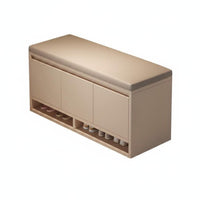 Shoe Storage Cabinet Bench Adjustable Shelves Entryway Shoe Bench Handle-Less Design for Hallway, Closet