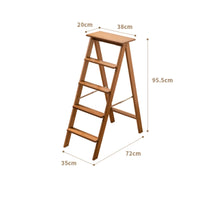Five-Step Ladder Stable Folding Step Stool Portable Furniture for Kitchen, Library