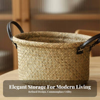 Woven Sundry Basket Japanese design Household Storage sturdy for Parents, Adults