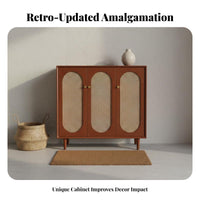 Wooden Footwear Organizer Solid Wood Frame Standing Storage Cabinet Retro Design Standing Shoe Rack for Homeowners, Families, Hallway, Living Room