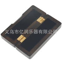 境外咖啡色实木萨克斯笛头盒单簧管笛头保护盒乐器桌面收纳管乐