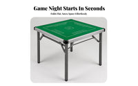 Card Game Table with Green Felt | No Assembly Required, Folding Game Table with Reversible Tabletop, Easy Setup, for Living Rooms