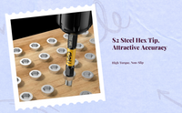 S2 steel hex bits for electric screwdrivers