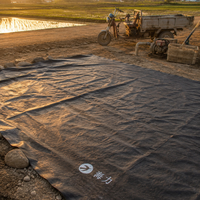 50m Black HDPE Tarpaulin, Anti-Infiltration PEHD Geomembrane Waterproofing Membrane for Outdoor Ponds, Pools and Water Tanks, UV Resistant