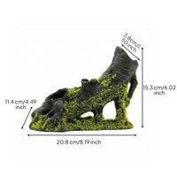 Resin Aquarium Cave Naturalistic Fish Hideout Realistic Fish Cave for Reptiles