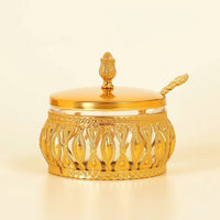 Glass Jar with Spoon Decorative Sugar Bowl with Lid Gleaming for Home Cooks