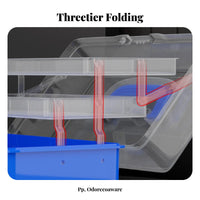 3-Tier Folding storage case Foldable Organizer Box adaptable for School, Car, Kids