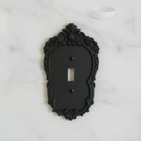Ornate Light Switch Cover Vintage Styled Ornate Frame Faceplate Construction Classic Frame Switch Cover for Goth Enthusiasts, Themed Room