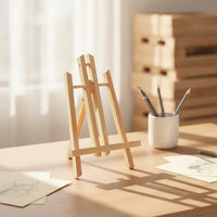 Desktop Easel with Adjustable Support Tabletop Foldable Wooden Easel Portable for Beginners