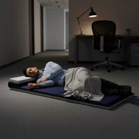 Padded Sleeping Mat with Pillow Waterproof Foldable Sleeping Mat Portable Roll up Mattress Thick for Campers, Guests, Stretching, Office