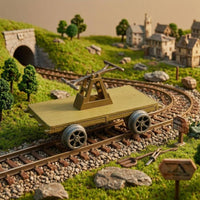 HO Scale Railway Trolley Static Model Train Bogies with Plastic Wheels