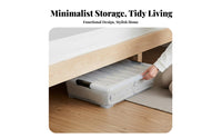 Under-Bed Rolling Bin Wheeled Design Underbed Container particleshield for Dorm Room