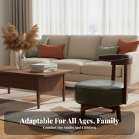 Round rotate Stool with supportrest 360° Mobility Small Seating Low silhouette Design
