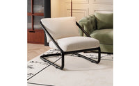 Armless Lounge Chair Padded Reclining Lounge Chair Upholstered Lounger