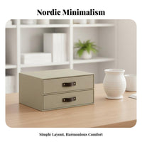 Pull-slide-out Cabinet Drawer Nordic aesthetic Organizer Bin Stackable Design for Students