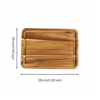 Acacia Wood Chopping Block Natural Material Wooden Board for Barbecue
