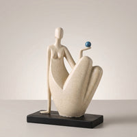 Abstract Sculpture Smooth Abstract Statue Textured for Office, Art Lovers