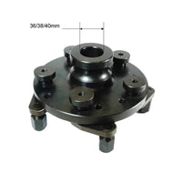 Universal Wheel Stabilizer Clamp Balances Centerless Wheels for Auto Repair Shop