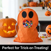 Halloween Ghost Bag for Kids Candy Collection Storage Bag, DIY Pattern