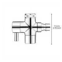 Brass Faucet Splitter, Double Outlet Adapter, Kitchen Sink Connector, Universal Copper Converter
