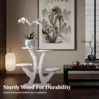 Multi-Tiered Plant Stand Anti-Slip Feet Multi-Level Planter Shelf Easy Assembly