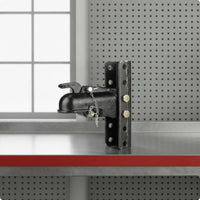 Heavy-Duty Adjustable Hitch Coupler with Safety Chain Reliable Adjustable Trailer Coupler Latch Long-Lasting Hardware Secure for Towing