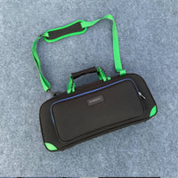 Black Stringless Guitar Bag Zippered Pocket Foldable Guitar Bag Shoulder Strap Foldable Top Handle