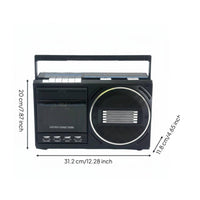 AM Frequency Modulation SW Radio Boombox Telescopic Antenna Portable Tape Player