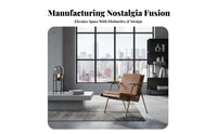 Upholstered Metal Frame Armchair Utilitarian & Design Upholstered 2-Seater Sofa Retro Design Long-Lasting Construction